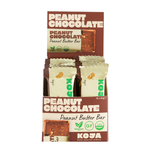 KOJA Peanut Chocolate Peanut Butter Bar (16 x 30g)