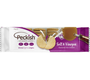 Peckish Thins Rice Crackers Salt & Vinegar (100g)