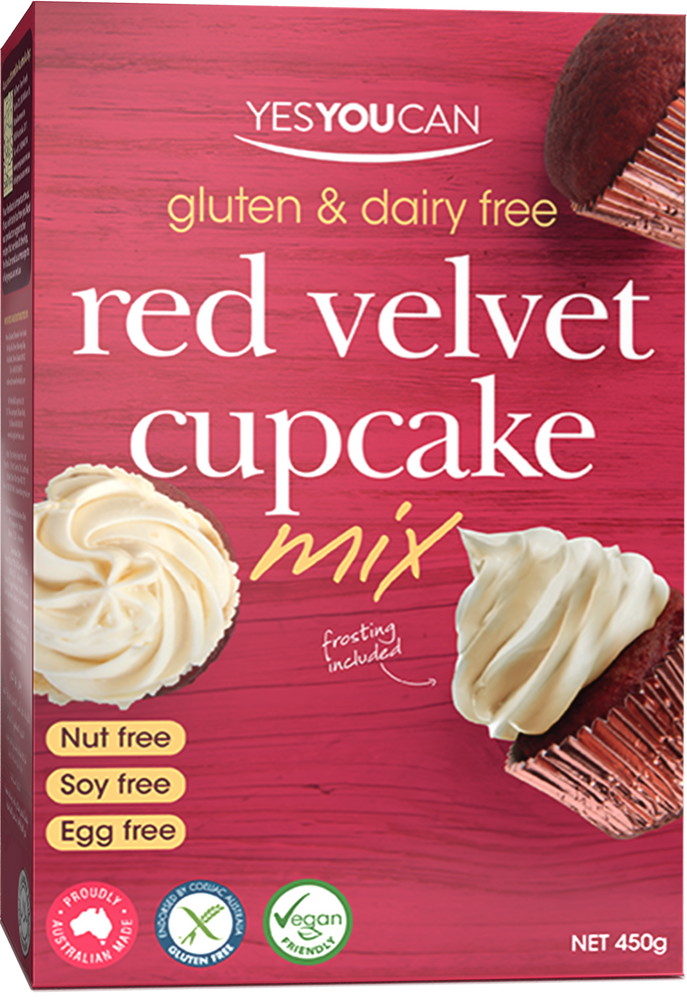 YesYouCan Red Velvet Cupcake Mix + Frosting (450g)