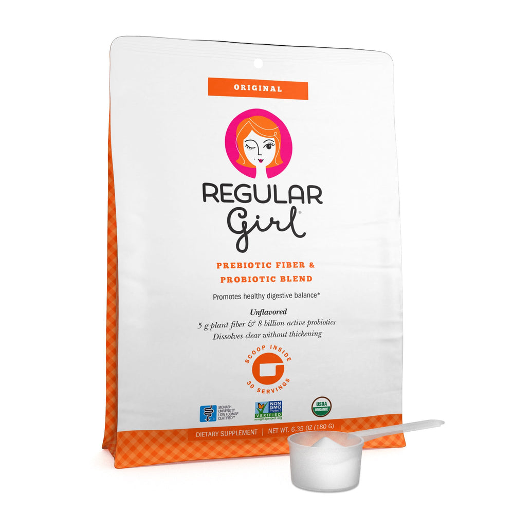 Regular Girl® Original Powder Partially Hydrolysed Guar Gum PHGG + Probiotics - 30 Day Supply (180g)