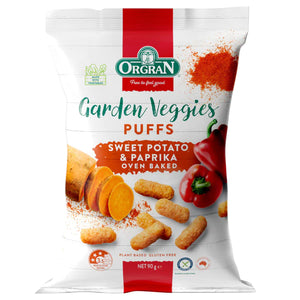 Orgran Garden Veggies Puffs - Sweet Potato & Paprika (90g) - BBD 03/02/23
