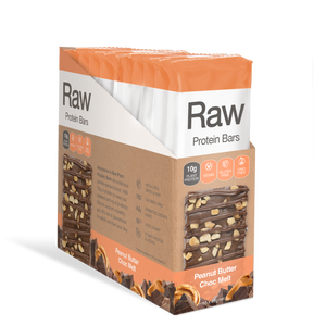 Amazonia Raw Protein Bars - Peanut Butter Choc Melt (10 x 40g)