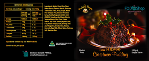 The Pudding People X FodShop Low FODMAP & Gluten Free Christmas Pudding - Five Serves (500g)