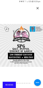 Smoke N' Sanity SPG - Salt, Pepper, Essence of Garlic Salt
