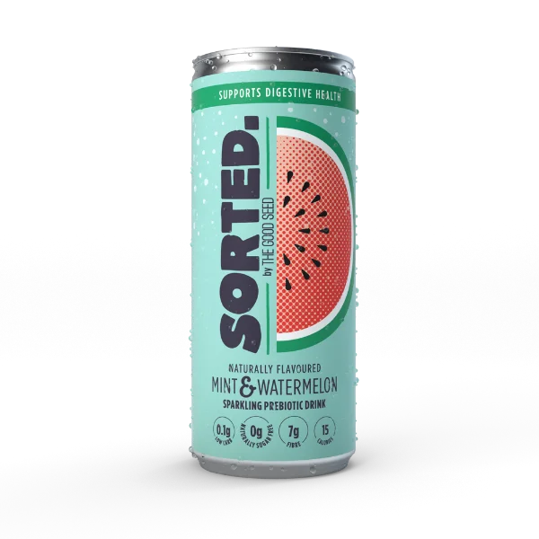 Sorted Sparkling Prebiotic Drink - Mint & Watermelon (250ml)