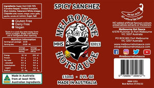 Melbourne Hot Sauce - Spicy Sanchez (150ml)