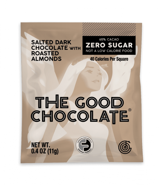 The Good Chocolate Salted Almonds Chocolate Square (11g)