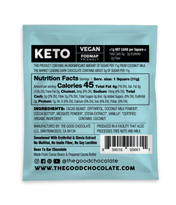 The Good Chocolate Coconut Milk Vegan Cacao Bar Square (11g)