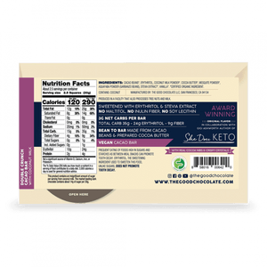 The Good Chocolate Double Crunch Coconut Milk Vegan Cacao Bar (70 g)