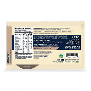 The Good Chocolate Dark Chocolate Salted Almond Bar (70 g)