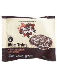 Table of Plenty Rice Thins Dark Chocolate & Coconut (30g)