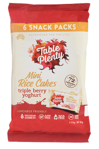 Table of Plenty Triple Berry Mini Rice Cake Snack Packs (84g)