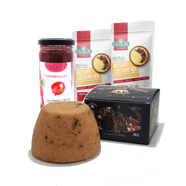 The Low FODMAP Pudding, Custard & Cranberry Jam Pack (1kg)