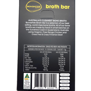 Boneafide Broth Co. 'Broth Bar' - Grass Fed Beef Beef and Organic Tomato Passata (Pack of 10)