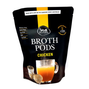 3 Broth Makers Bone Broth Pods - Chicken (8 Per Bag, Makes 2L)