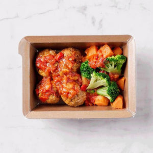 Dineamic Moroccan Beef Meatballs with Sweet Potato & Broccoli (360g, 1 Serve) - FRESH PRODUCT, ONLINE ORDERS ONLY