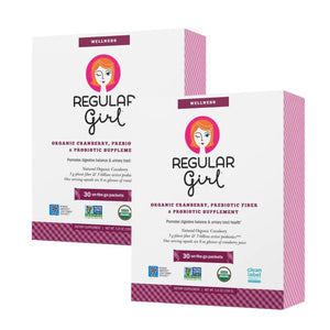 Regular Girl® Wellness Partially Hydrolysed Guar Gum PHGG + Probiotics + Cranberry - 2 Month Supply (60 Days)