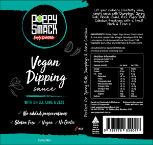Poppy Smack Vegan Dipping Sauce (250ml)