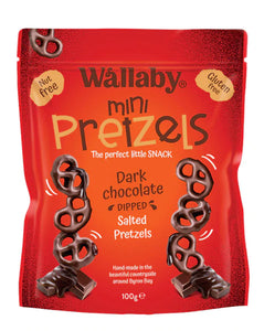 Wallaby Dark Chocolate Mini Pretzels (100g)