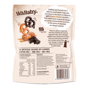 Wallaby Mini Pretzels - Dark Chocolate & Salted Caramel (120g)