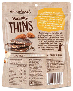 Wallaby Thins Dark Chocolate Almond (130g)