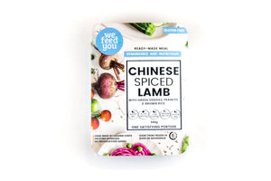 We Feed You Chinese Spiced Lamb with Green Veggies, Peanuts, Brown Rice - FROZEN PRODUCT - DELIVERY ONLY