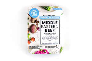 We Feed You Middle Eastern Beef with Goats Cheese, Veggies & Rice - FROZEN PRODUCT - DELIVERY ONLY