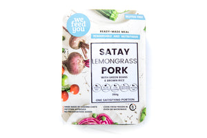 We Feed You Satay Lemongrass Pork with Green Beans & Brown Rice - FROZEN PRODUCT - DELIVERY ONLY
