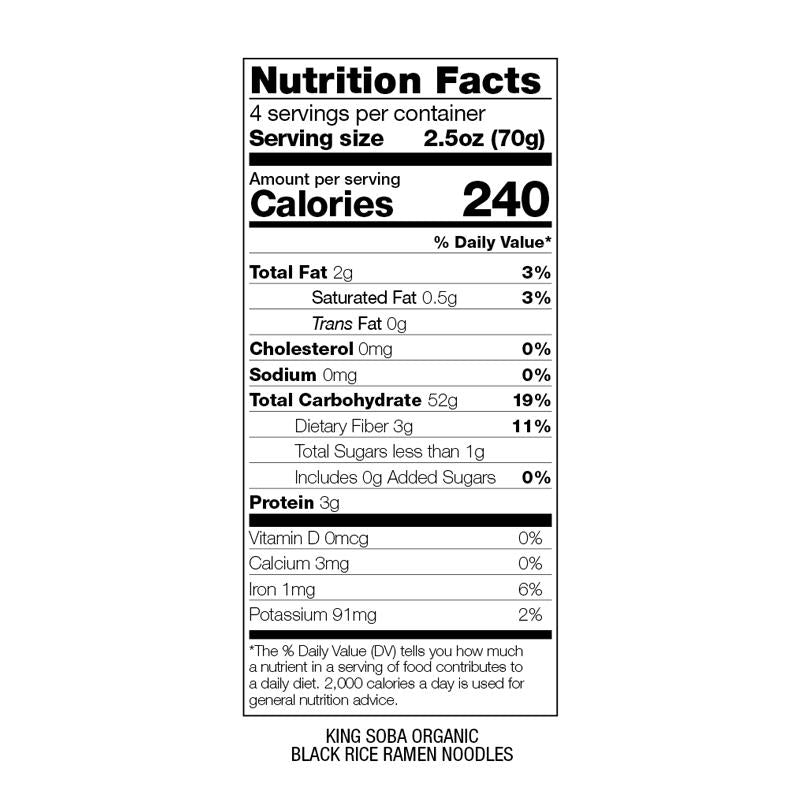 King Soba Black Rice Ramen Noodle Cakes (280g)