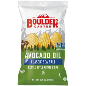 Boulder Canyon Avocado Oil Classic Sea Salt Kettle Style Potato Chips (150g)