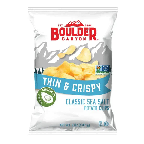 Boulder Canyon Potato Chips Thin & Crispy Avocado Oil Classic Sea Salt (170g)