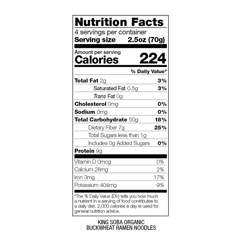 King Soba Buckwheat Ramen Noodle Cakes (280g)