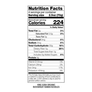 King Soba Buckwheat Ramen Noodle Cakes (280g)