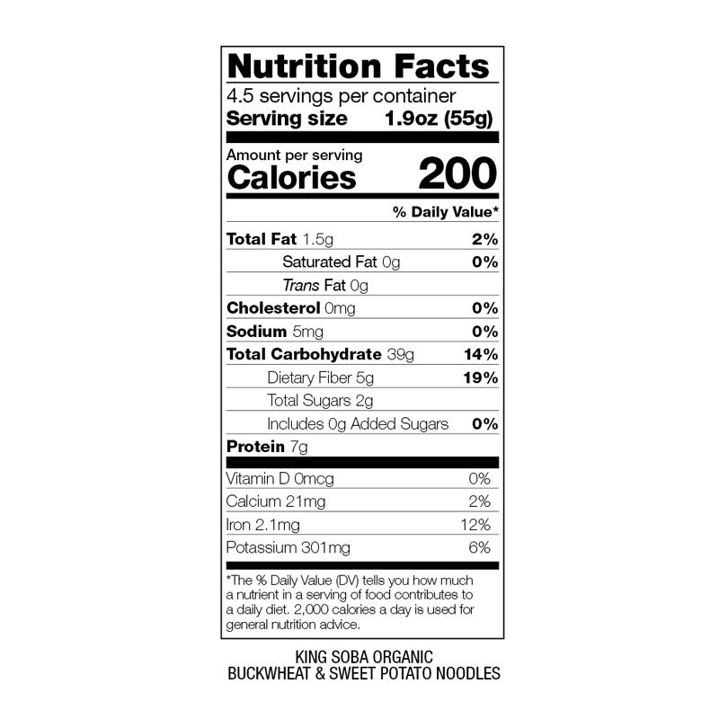 King Soba Buckwheat & Sweet Potato Noodles (250g)