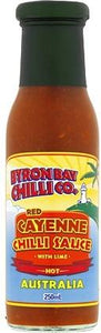 Byron Bay Chilli Co. Red Cayenne Chilli Sauce with Cumin & Lime (250ml)