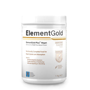 ElementGold Plus+ Vegan Unsweetened Caramel (1kg) - BBD 28/02/2024
