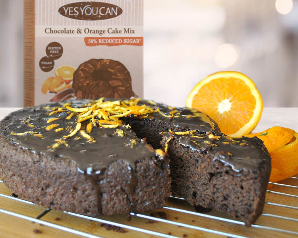YesYouCan Chocolate & Orange Zest Cake Mix with Choc-Orange Icing (450g)