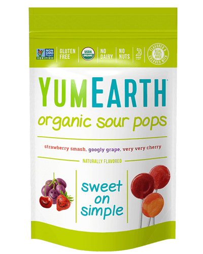 Yum Earth Organic Lollipops - Super Sour (85g, 14 Pack)