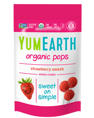 Yum Earth Organic Lollipops - Strawberry (85g, 14 Pack)