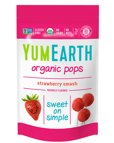 Yum Earth Organic Lollipops - Strawberry (85g, 14 Pack)