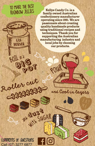 Kellys Candy Co Pouch Rainbow Jellies (250g)