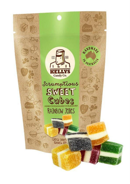 Kellys Candy Co Pouch Rainbow Jellies (250g)