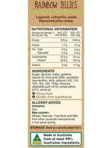 Kellys Candy Co Pouch Rainbow Jellies (250g)