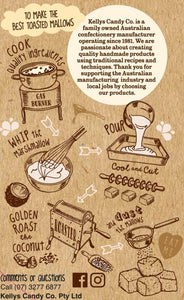 Kellys Candy Co Golden Roasted Coconut Toasted Mallows (140g)