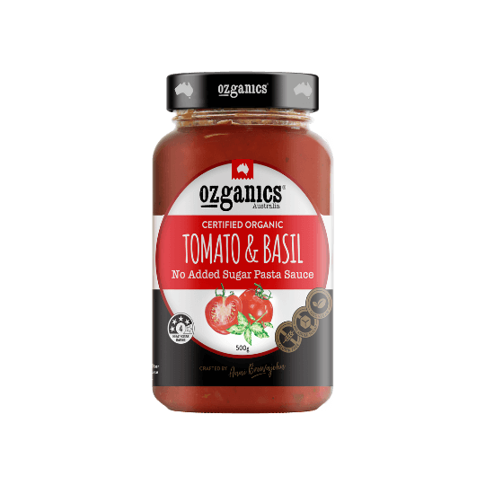 Ozganics Tomato and Basil Pasta Sauce (500g)